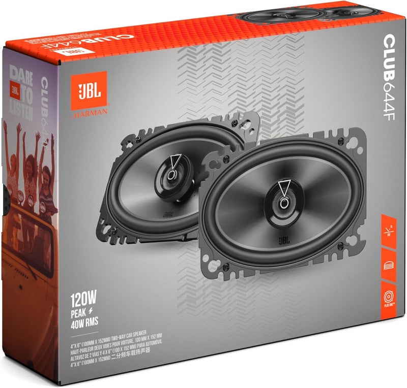 JBL Club 644F - 4"x 6" (100mm x 152mm) Two-Way Car Speaker, 40W RMS, 120W Peak, Sensitivity (@ 2.83V): 92dB, Frequency Response: 75Hz – 20kHz, Nominal Impedance: 3.0 ohms - Image 4